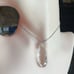 Swarovski PURE teardrop pendant rhodium finish necklace - authentic #2216