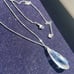 Swarovski PURE teardrop pendant rhodium finish necklace - authentic #2216