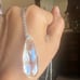 Swarovski PURE teardrop pendant rhodium finish necklace - authentic #2216