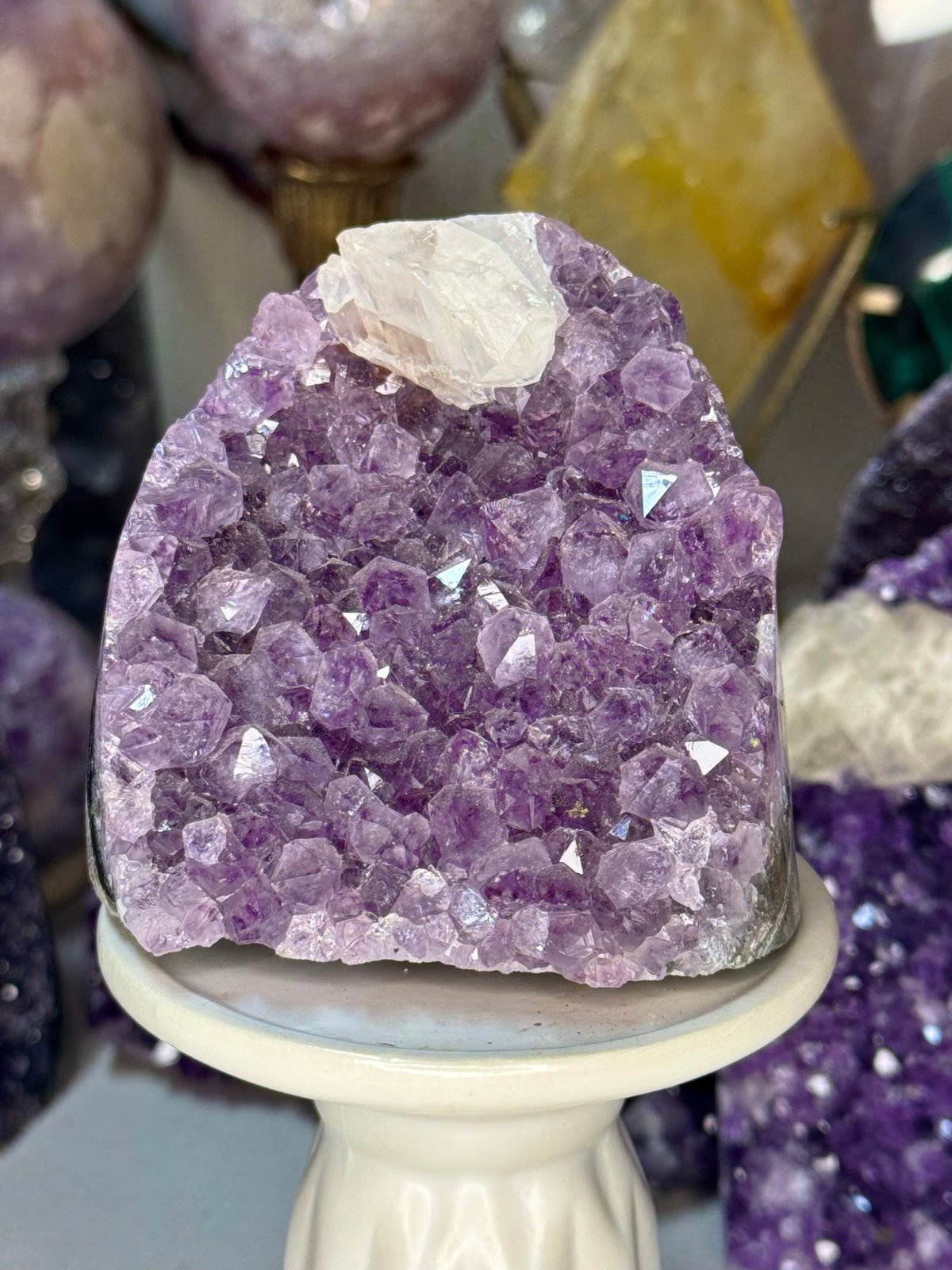 Purple Amethyst with Calcite 1.03 lbs