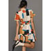 NWT by Anthropologie The Somerset Mini in Nouveau Geometric Patchwork Dress M