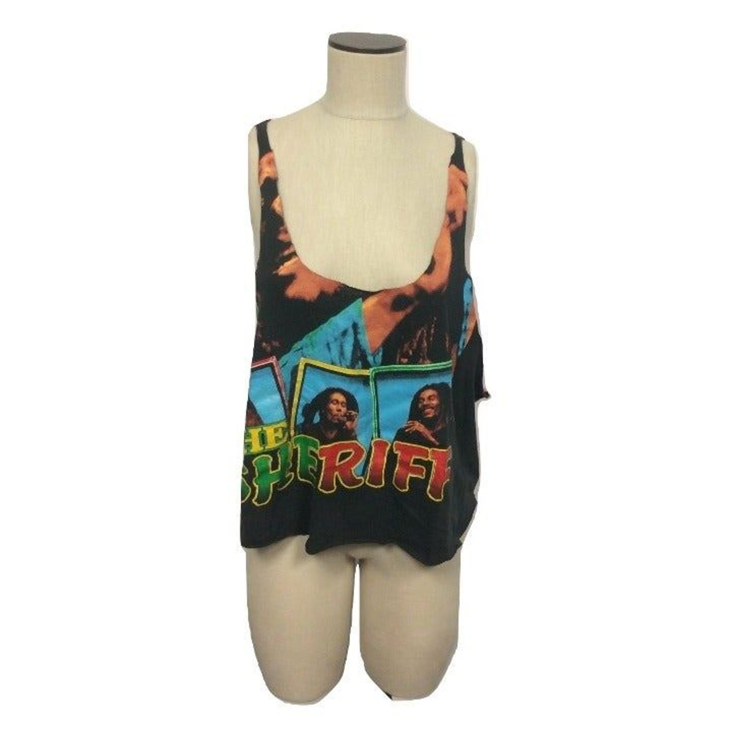 LF Upcycled Bob Marley Mesh Tee Tank Top