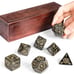 Titan DND Dice Large Dice Set RPG MTG Adventure Games w/ Engrave Wooden Dice Box