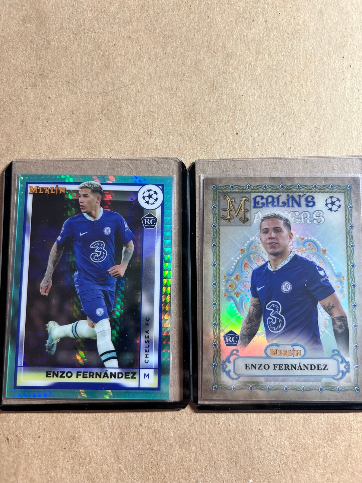 Two rookies Merlin Enzo Fernandez card.