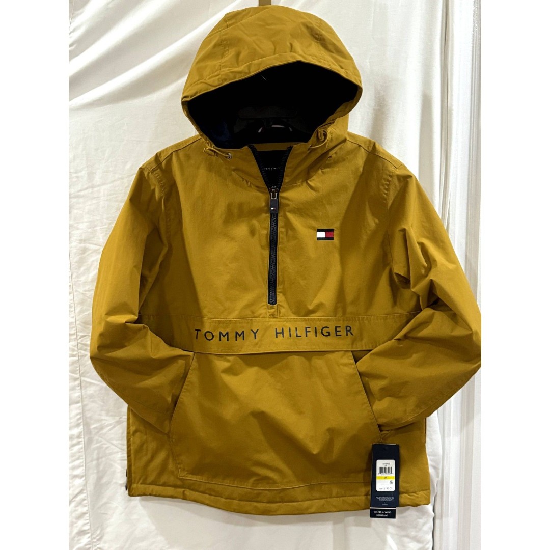 Tommy Hilfiger Mens Size M Performance Half Zip Pullover Yellow Gold