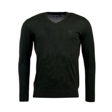 Barbour Men's Green Wool V Neck Pullover Sweater