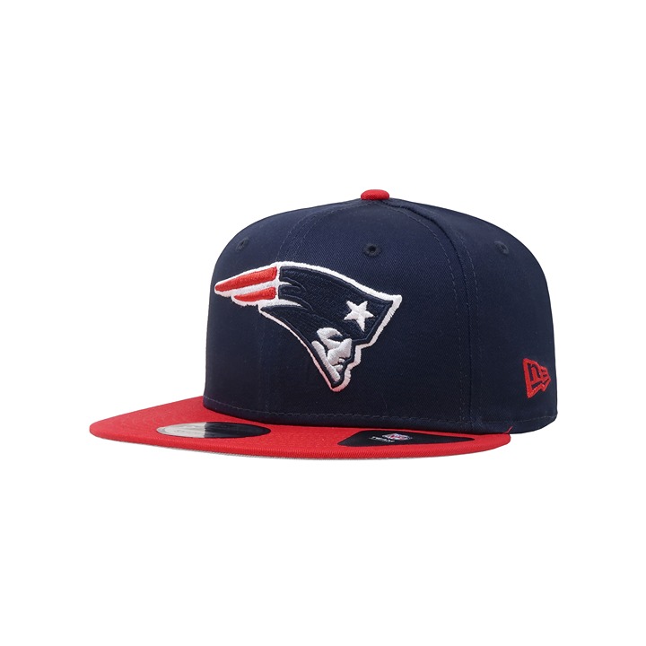 New Era 9Fifty New England Patriots Baycik Navy Blue/Red Snapback Cap Size M/L