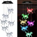 Crystal Dog Solar Wind Chimes Light Color Changing Solar Mobile LED Solar Powere