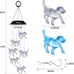 Crystal Dog Solar Wind Chimes Light Color Changing Solar Mobile LED Solar Powere