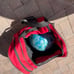 Vintage Brunswick Crown Jewel Bowling Ball Blue with carry bag