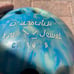 Vintage Brunswick Crown Jewel Bowling Ball Blue with carry bag