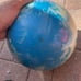Vintage Brunswick Crown Jewel Bowling Ball Blue with carry bag