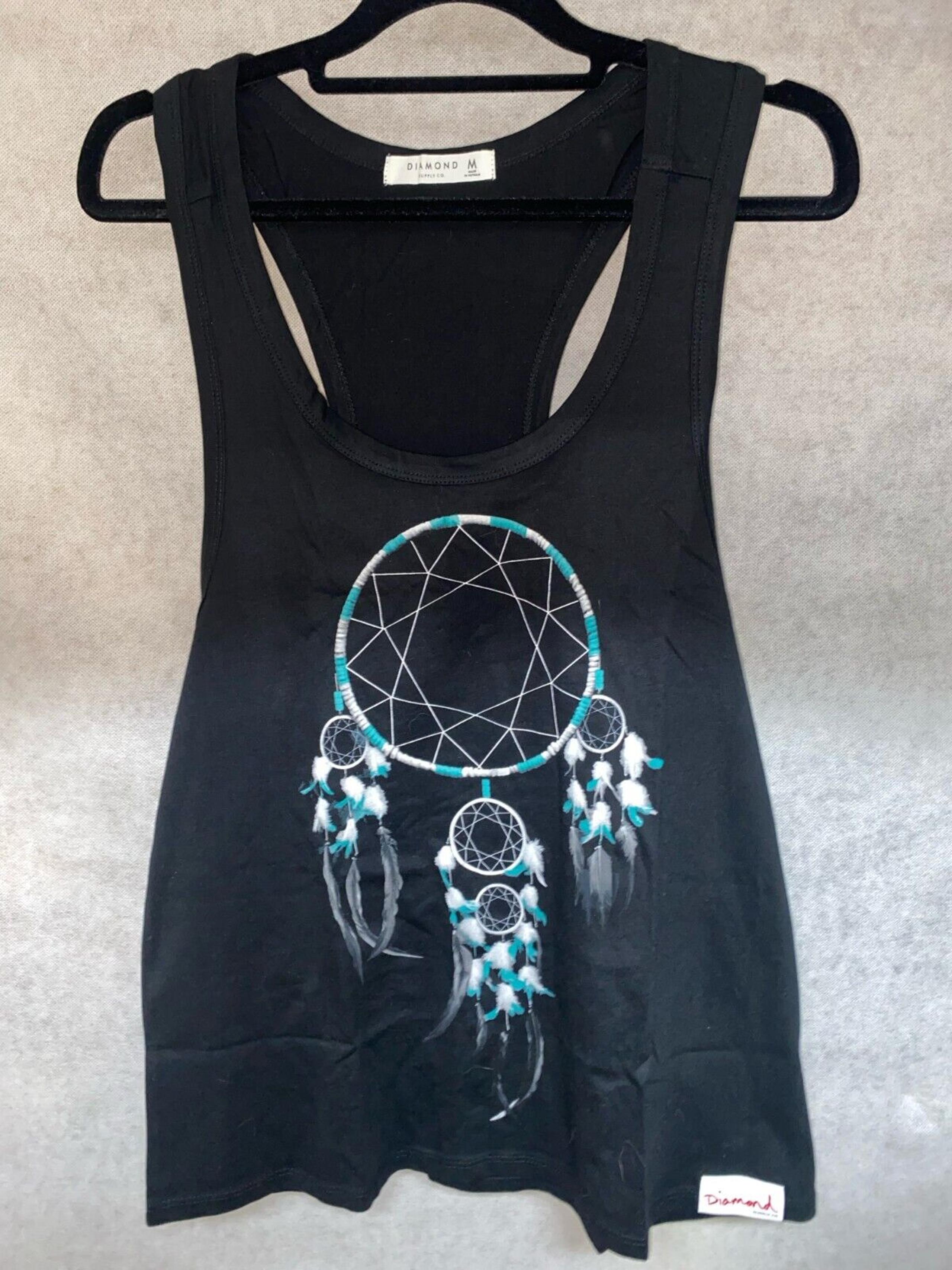 Diamond Supply Co. Dreamcatcher Tank Top Women's Size M Black Sleeveless NWT
