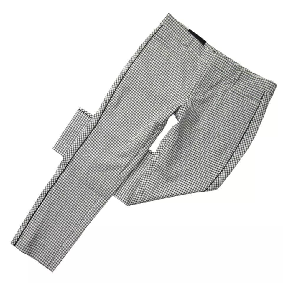 Banana Republic Sloan Windowpane Plaid Bi-Stretch Slim Ankle Pants 2 long