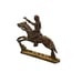 Vtg Asian Art Ethic Metal Lady on Horseback Zinc Antique