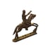 Vtg Asian Art Ethic Metal Lady on Horseback Zinc Antique