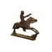 Vtg Asian Art Ethic Metal Lady on Horseback Zinc Antique