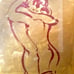 2 Art Paintings “Body Language” IV and V (gold) by Alfred Gockel