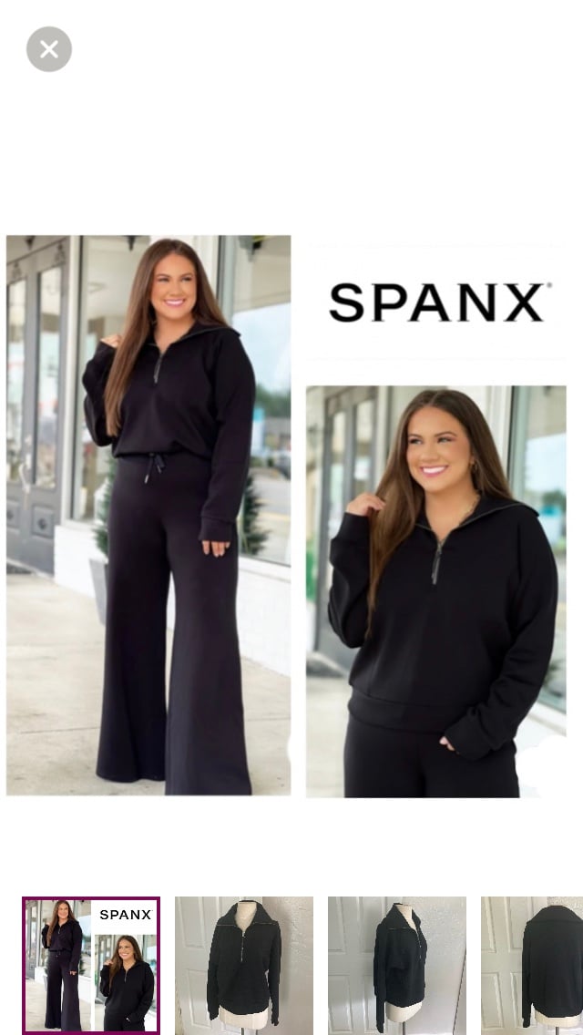 LIKE NEW! SPANX AirEssentials Half Zip in black (M)