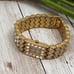 Vintage SOLITAIRE Jeweled Link Square Face Watch