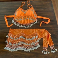 Belly Dancer Velour Costume Set Size S/M