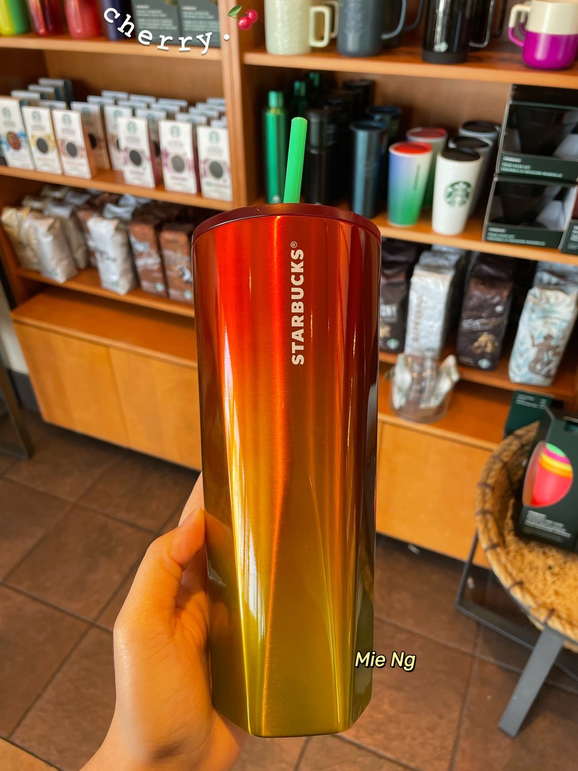 Starbucks 2022 Summer Heat Gradient Stainless Steel Tumbler Cold Cup 24oz New