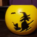 Yellow Witch vintage trick or treat candy bucket