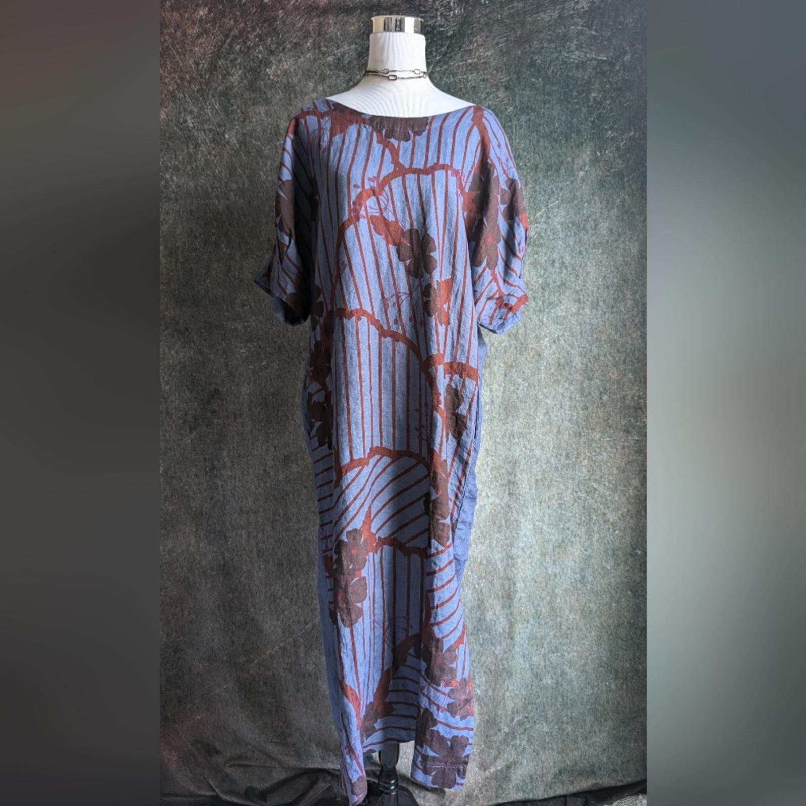 100% Linen Italy Kaftan Dress