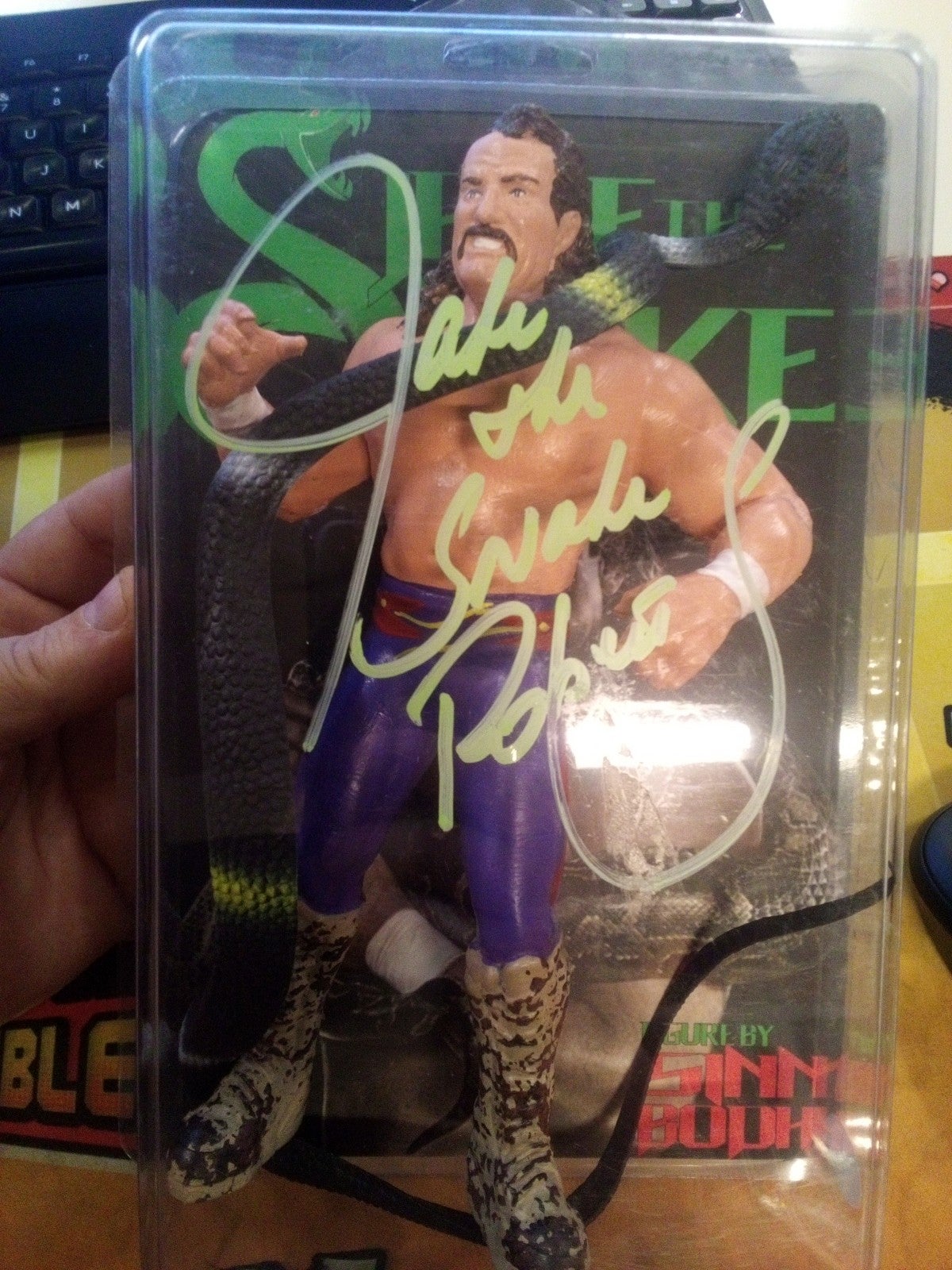 Jake the Snake Autographed Figure by Sinn Bodhi