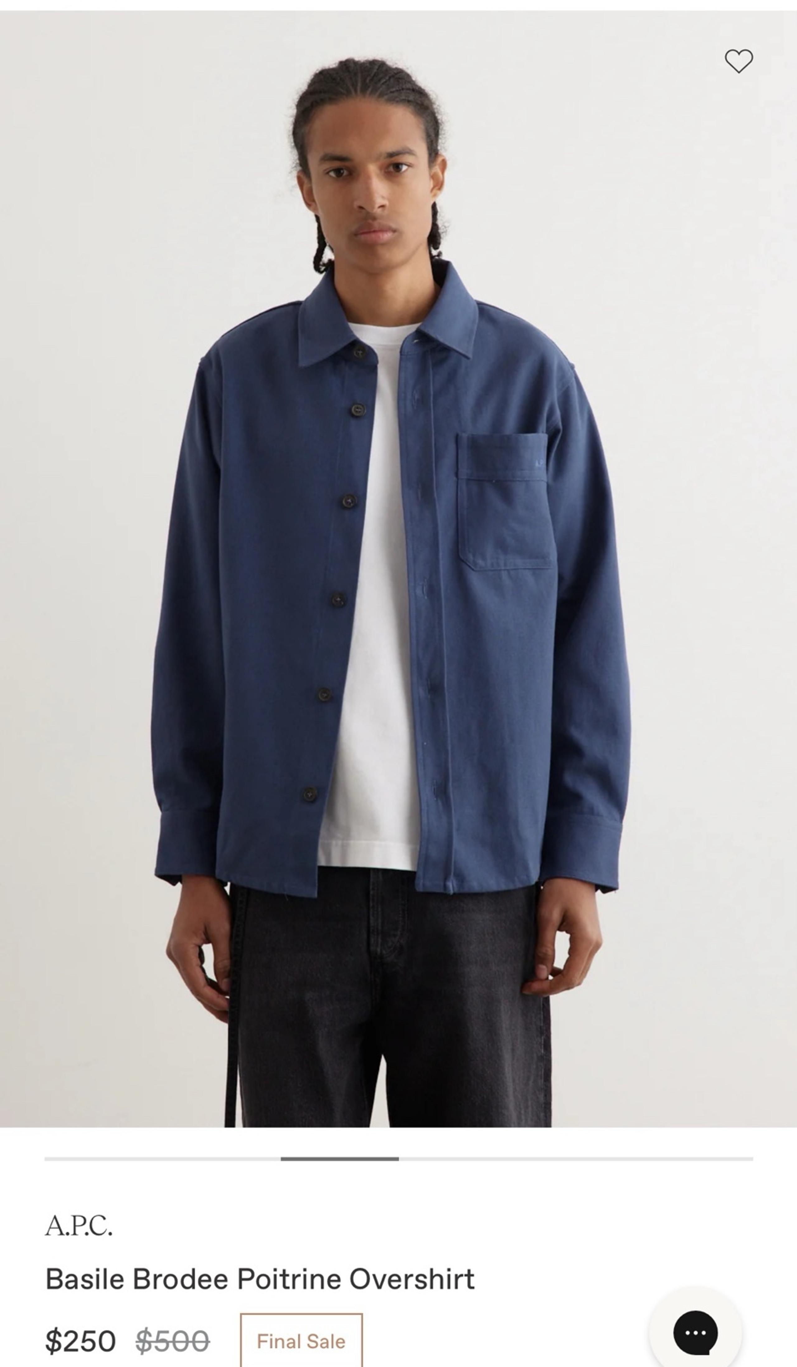 APC BASILE BRODEE POITRINE OVERSHIRT