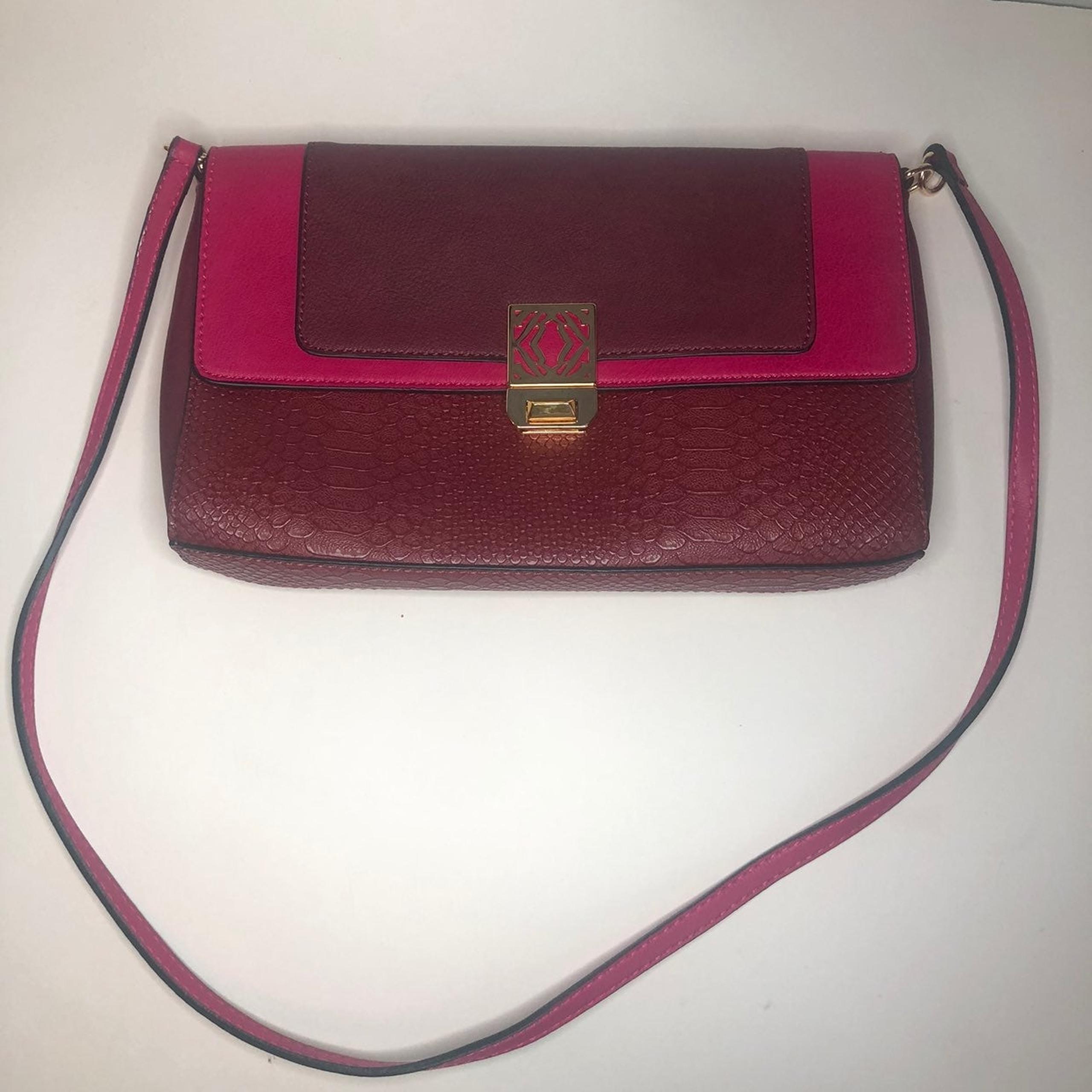 Kate Laudry Leather Pink Purple Handbag - Kate Landry
