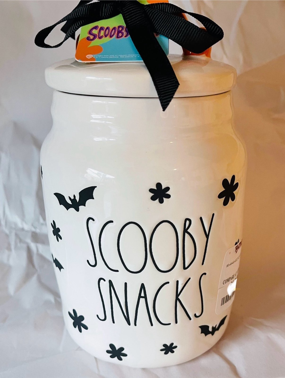 Rae Dunn SCOOBY SNACKS Halloween Canister 2 Sided Mystery Machine BNWT