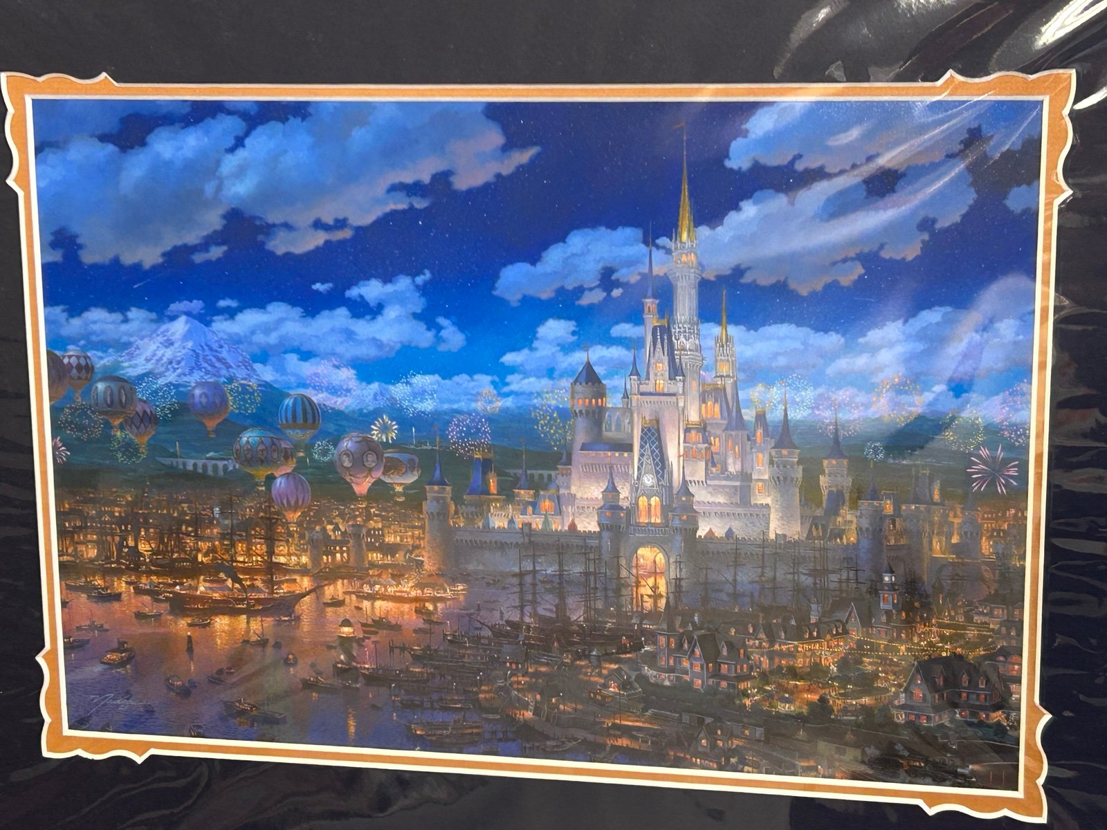 Disney Parks John Nadeau Peaceful Kingdom Matted 14”x18” Deluxe Art Print