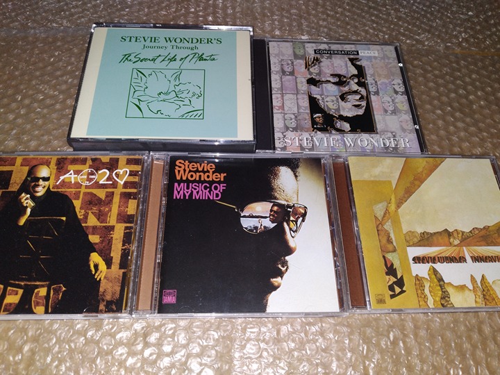 5 CDs Stevie Wonder CDs MINT Innervisions MIND Plant Peace Time