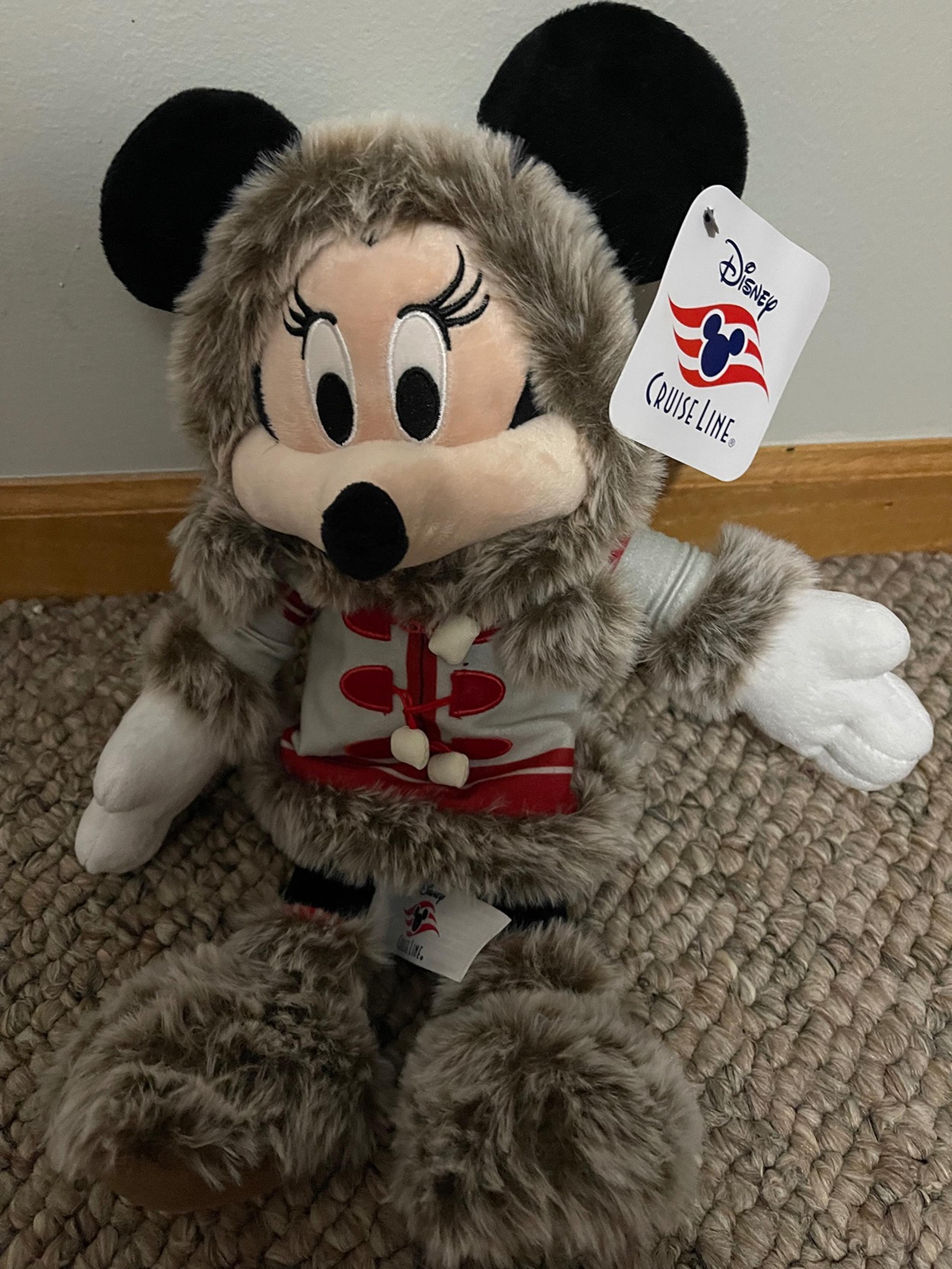 Disney Cruise Line Wonder Alaska Minnie Mouse 12” Plush Toy DCL Alaska EXCLUSIVE