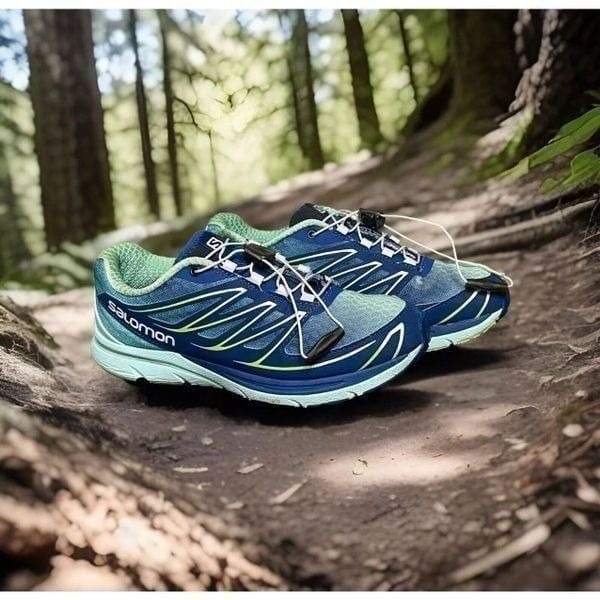 Salomon Sensemantra 3 Women's Blue/Green Trail Running Shoes Size 6M