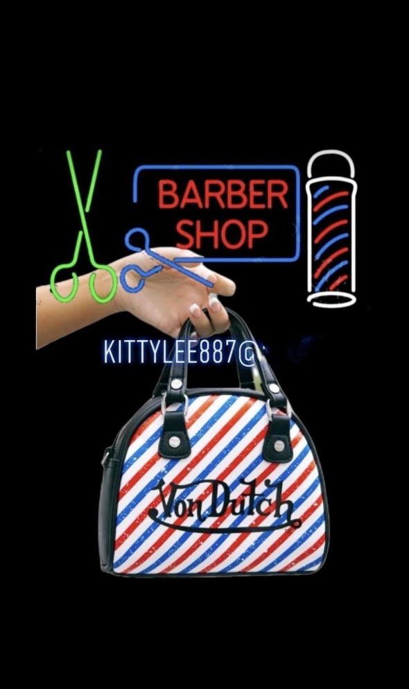 Von Dutch Barbershop stripe bowling bag!