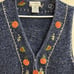 White Stag Vintage Beaded Fall Halloween Knit Sweater Vest Grandmacore 16/18