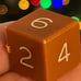 Vintage Armory d6 light brown w/ fresh white rpg ad&d dice 121323@