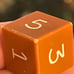 Vintage Armory d6 light brown w/ fresh white rpg ad&d dice 121323@