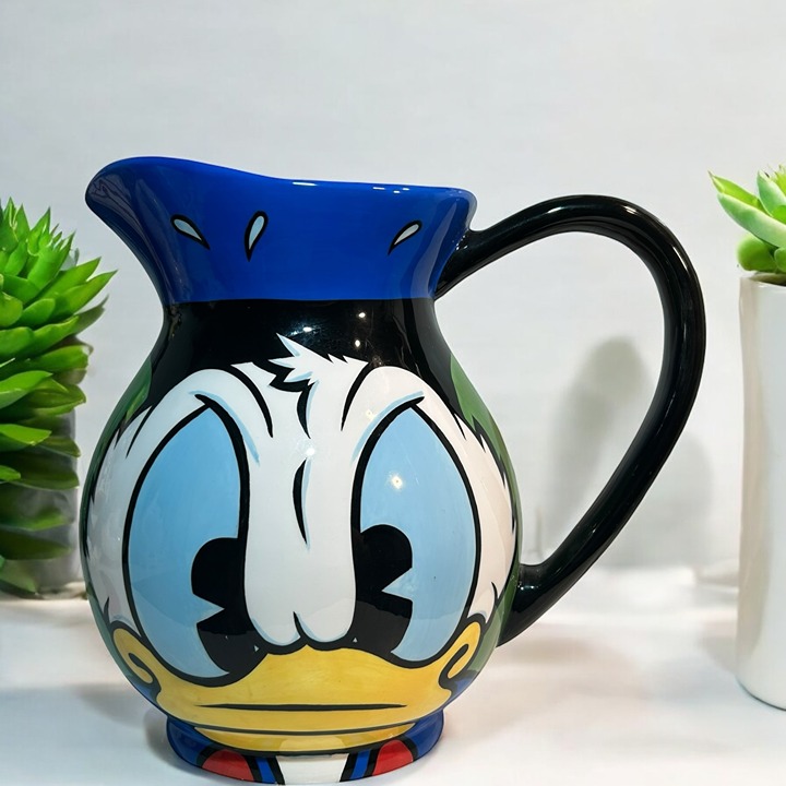 Art of Disney Donald Duck Angry Duck Porcelain Water Pitcher AS IS