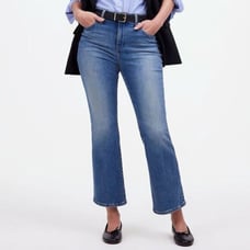 NWT Madewell Women's Curvy Kick Out Crop Jeans Blue Size 31