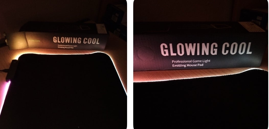 Glowing LED gaming mouse pads x2 boxes