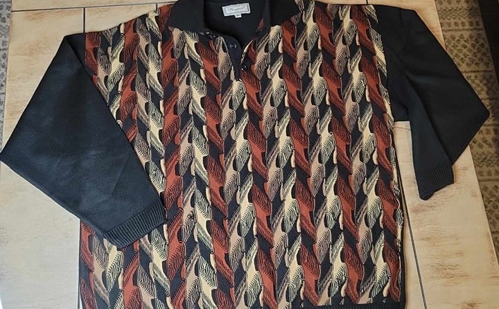 Vintage Bergati Men's Collared Sweater COOGI Style - 3XL