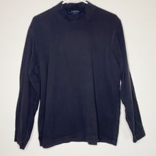 Brooks Brothers Performance Knit Turtleneck Sweater Shirt Cotton Black Size L