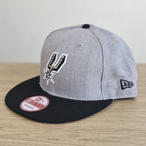 New Era San Antonio Spurs Dad Hat Snapback Cap 9FIFTY Wembanyama Grey Black Manu