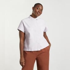 NWT Everlane The Short-Sleeve Box Shirt in Lavender Size XS
