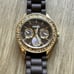 FOSSIL ES 2897 STELLA CHOCOLATE & MULTI SWAROVSKI BEZEL STONES 3 EYE CHRONOGRAPH