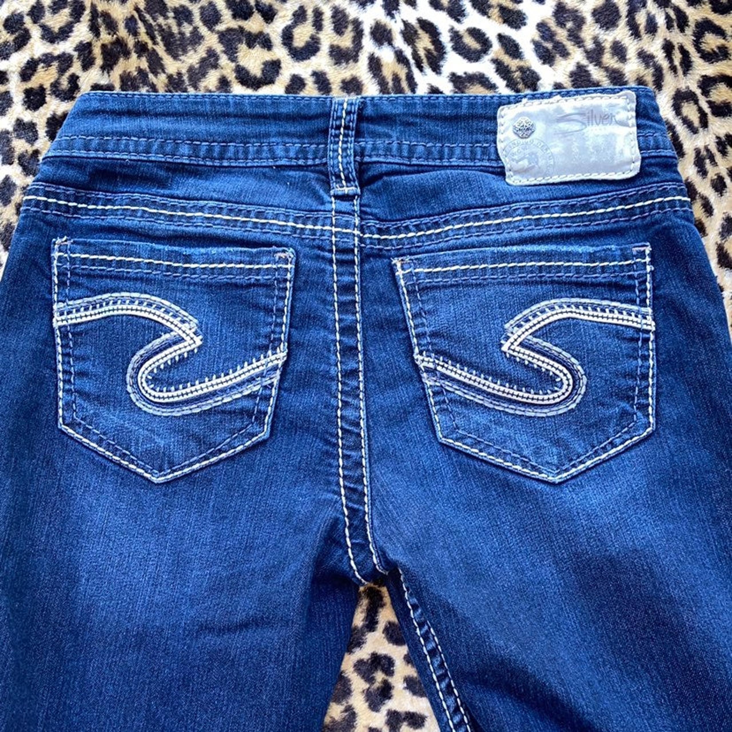 WOMENS SILVER JEANS FRANCES CAPRI SZ W26