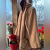 Susan Graver 3X Weekend Reversible Polar Fleece & Sherpa Coat Cocoa/Frappe New